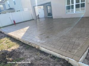 Tampa stamped concrete patio